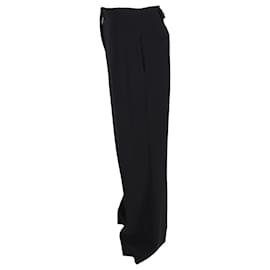 Fendi-Pantalons larges Fendi en laine noire-Noir