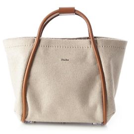 Bolsa 2WAY de cashmere Max Mara bege Marrom Bege