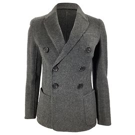 Abrigo cruzado Joseph en lana gris Gris
