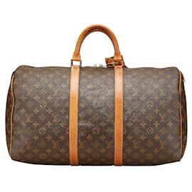 Louis Vuitton-Louis Vuitton Keepall 50 Monogram Boston Bag-Brown