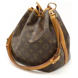 Louis Vuitton-Louis Vuitton Petit Noe Monogram Shoulder Bag-Brown