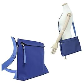 Loewe-Loewe Calf Leather T Messenger Shoulder Bag-Blue