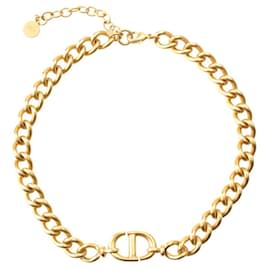 Dior-Christian Dior Gold CD Logo Bracelet-Golden,Metallic