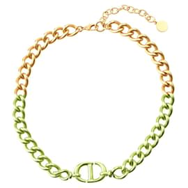 Dior-Christian Dior Gold CD Logo Bracelet-Golden,Metallic