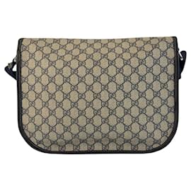 Gucci-Gucci GG Supreme Canvas Shoulder Bag-Grey