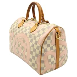 Louis Vuitton-Louis Vuitton Speedy Bandouliere Damier Azur 2way bag-White