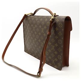 Louis Vuitton-Louis Vuitton Porte-Documents Bandoulière Monogram 2way Mallette-Marron