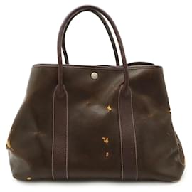 Hermès-Sac à main Hermes Garden Party PM Amazonia-Marron