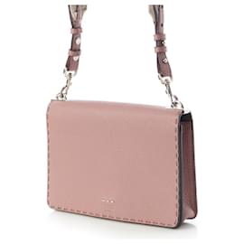 Fendi-Sac messager Selleria en cuir Fendi-Rose