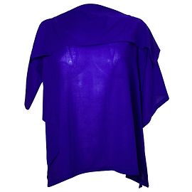 Issey Miyake Square Over Top aus blauer Wolle Blau