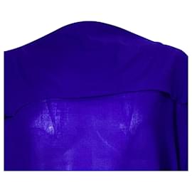 Issey Miyake-Issey Miyake Square Over Top In Blue Wool-Blue