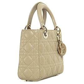 Dior-Dior Lady Dior Small Cannage Lambskin 2way Bag-Brown,Beige