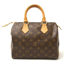 Louis Vuitton-Louis Vuitton Monogram Leather Speedy 25 Handbag-Brown