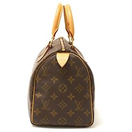 Louis Vuitton-Louis Vuitton Monogram Leather Speedy 25 Handbag-Brown