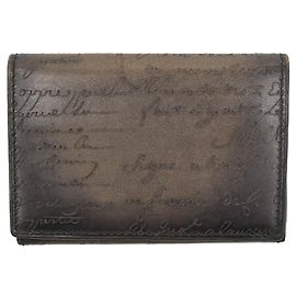 Berluti Scritto Leather Card Case Brown