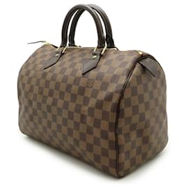 Louis Vuitton-Louis Vuitton Speedy Official Material Handbag-Brown