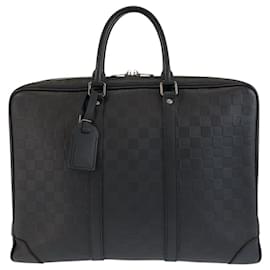 Louis Vuitton-Porte-Documents Voyage Damier Infini de Louis Vuitton-Noir