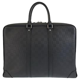 Louis Vuitton-Porte-Documents Voyage Damier Infini de Louis Vuitton-Noir