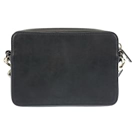 Christian Dior-Dior Oblique Leather Shoulder Bag-Black