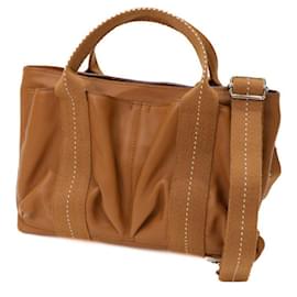 Hermès-Sac Hermès Caravane Horizontal PM-Marron