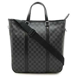 Louis Vuitton-Sac tote 2 en 1 Damier Graphite Tadao de Louis Vuitton-Noir