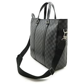 Louis Vuitton-Sac tote 2 en 1 Damier Graphite Tadao de Louis Vuitton-Noir