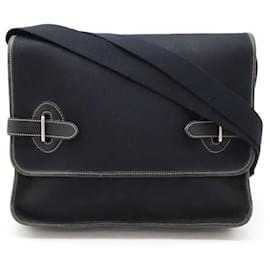 Hermès-Sac à bandoulière en cuir Toilofficier Hermes Buenaventura PM-Noir