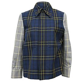 Blazer xadrez multicolorido em algodão Joseph Patchwork Multicor