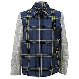 Joseph Patchwork Checked Blazer in Multicolor Cotton Multiple colors
