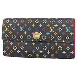 Louis Vuitton-Louis Vuitton Long Wallet Monogram Multicolor-Black,Red