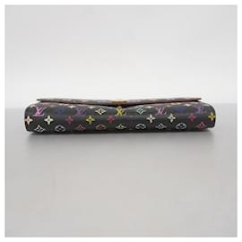 Louis Vuitton-Louis Vuitton Long Wallet Monogram Multicolor-Black,Red