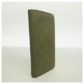 Louis Vuitton-Portefeuille Long Louis Vuitton Monogram Shadow Brazza M62900 Noir-Noir