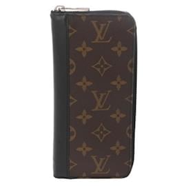 Louis Vuitton-Portefeuille Zippy Monogram Macassar Louis Vuitton-Marron,Monogramme