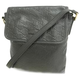 Gucci-Gucci Black Leather Shoulder Bag-Black