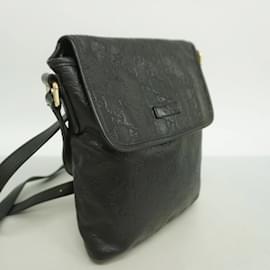 Gucci-Gucci Black Leather Shoulder Bag-Black