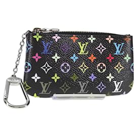 Louis Vuitton-LOUIS VUITTON Monogram Multicolor Pochette Cles Coin Purse M13664 Auth MX080SM-Black