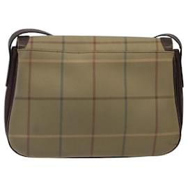 Autre Marque-Burberrys Nova Check Shoulder Bag Canvas Brown Gold Auth BA1556-Brown,Golden