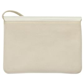 Givenchy-GIVENCHY Shoulder Bag Leather White Gold Auth BA1549-White,Golden