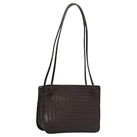 Autre Marque-BOTTEGA VENETA INTRECCIATO Shoulder Bag Leather Brown Auth sw414-Brown