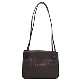 Autre Marque-BOTTEGA VENETA INTRECCIATO Shoulder Bag Leather Brown Auth sw414-Brown