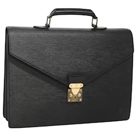 Louis Vuitton-LOUIS VUITTON Epi Serviette Conseiller Business Bag Black M54422 LV Auth bs24593-Black