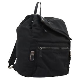 GUCCI Backpack Nylon Black Auth 117288 Black