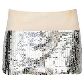 Autre Marque-Future Classics Sequin Mini Skirt-Eggshell