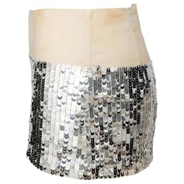 Autre Marque-Future Classics Sequin Mini Skirt-Eggshell