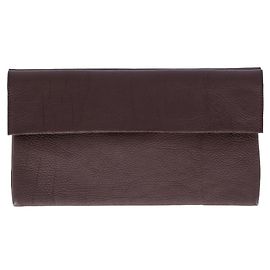 Marni Brown Leather Clutch Bag - 2000s Brown