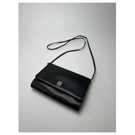 Givenchy-Vintage Givenchy 4G leather bag black-Black
