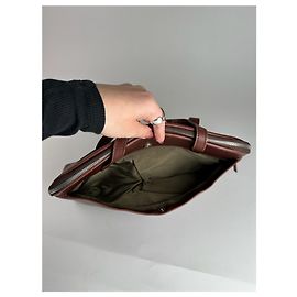 Bolsa de couro vintage Yohji Yamamoto marrom Marrom