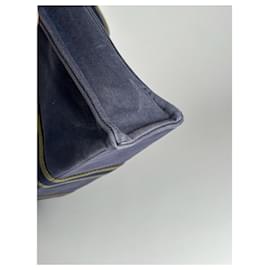Hermès-Sacs à main HERMES T. Coton-Bleu Marine