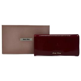 Vintage Miu Miu Patent Leather wallet pink Red