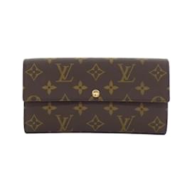 Louis Vuitton-Louis Vuitton Monogram Portefeuille Sarah M61734 Wallet-Brown